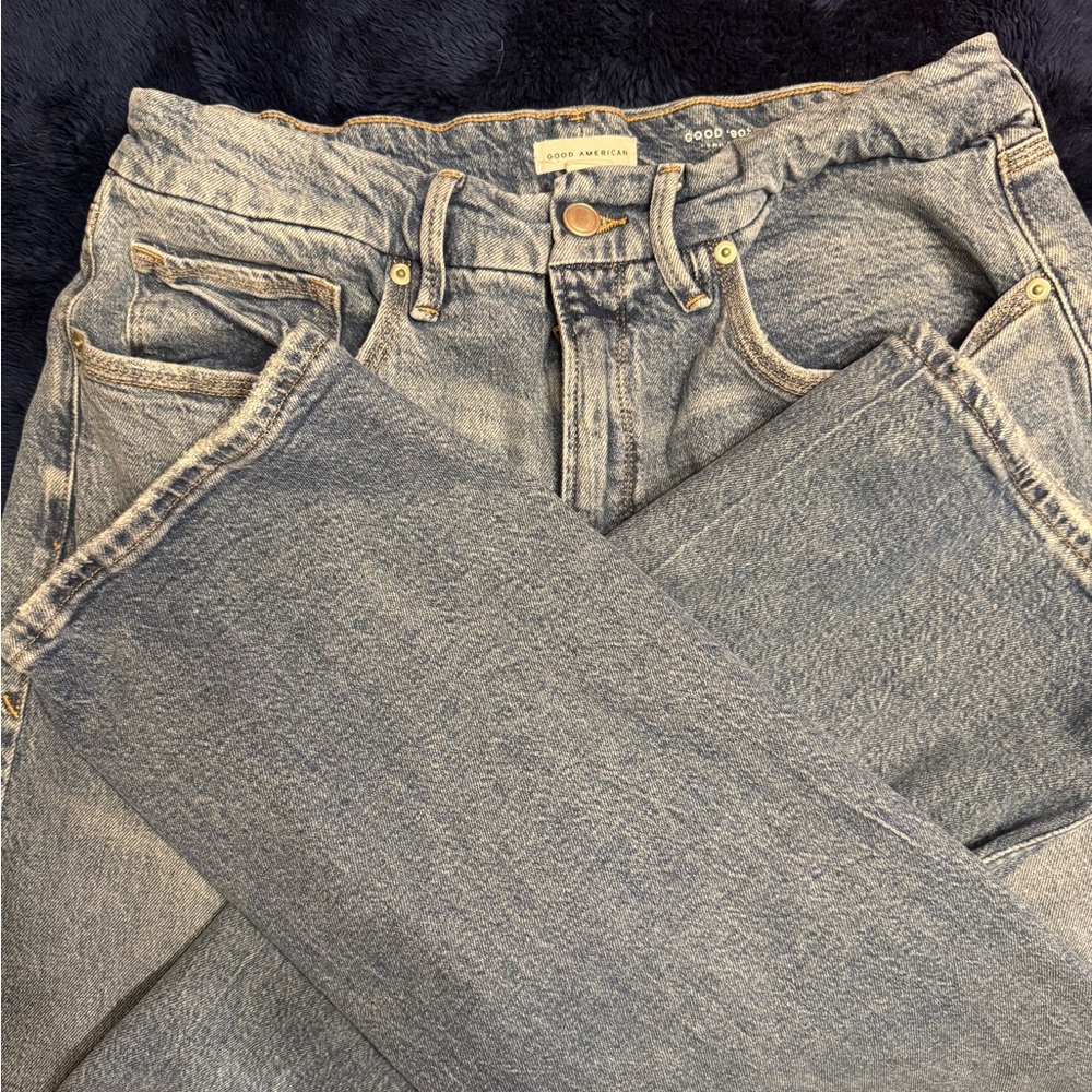 Good American Blue 90s relaxed wide leg jeans - Picture 7 of 10